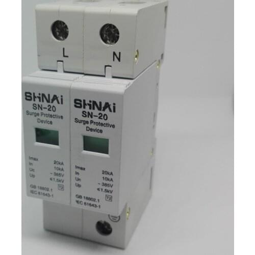 SPD 10KA-20KA 1P+N 2P surge arrester protection device electric surge protector D ~385V AC