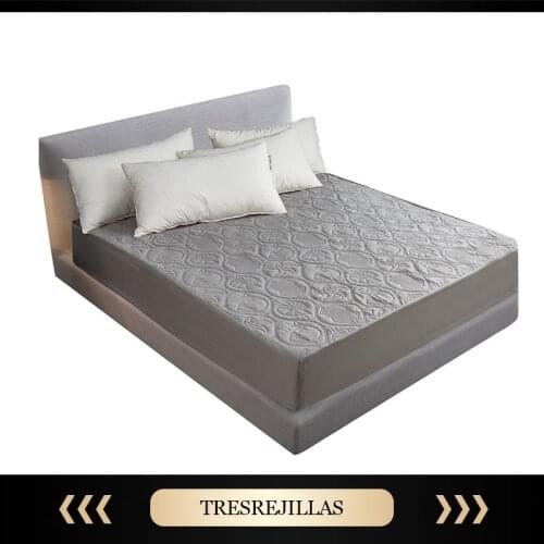 New Jacquard Waterproof Mattress Protector Deep Pocket Matress Cover Machine Washable Mattress Pad Folding Mattress 7 Color