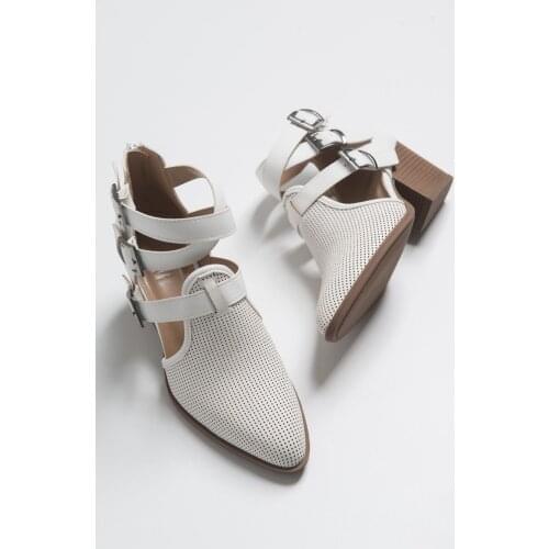 Women In White Color, Summer Boots, Belt Buckle Accessories, Zipper, Casual, Soft Texture, quality Material, Solid Stitching, Modern, Stylish