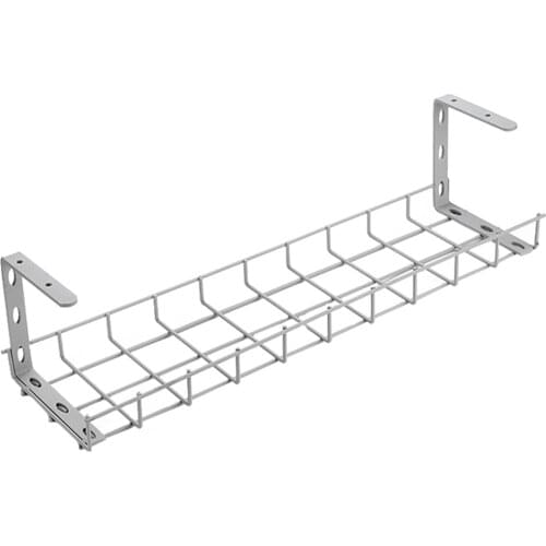 1Pc Under Desk Wire Storage Rack Useful Patch Board Single Layer Storage Rack For Officee Home Living Room Storage Organization