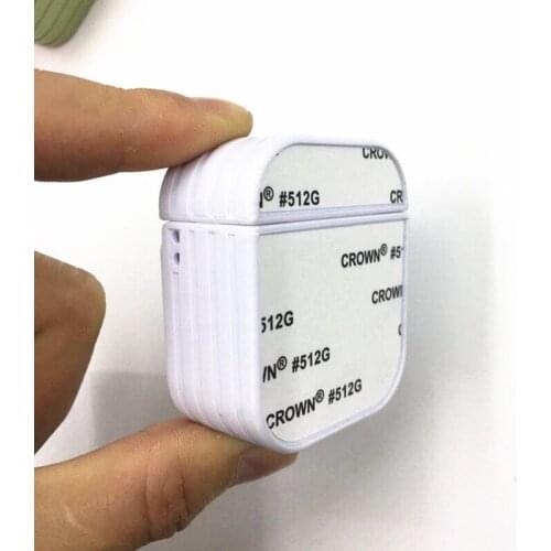 10 pieces Sublimation Blanks plastic Case cover With Aluminum Plate Insert For Airpods 1 2 Pro earphone case shell heat transfer