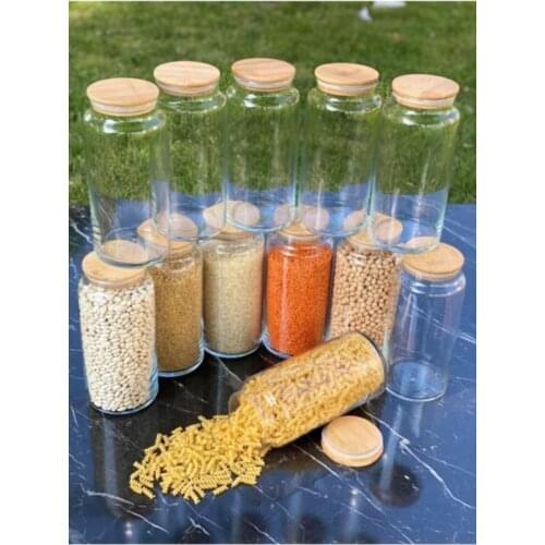 12 PCs Glass Jar With Bamboo Lid