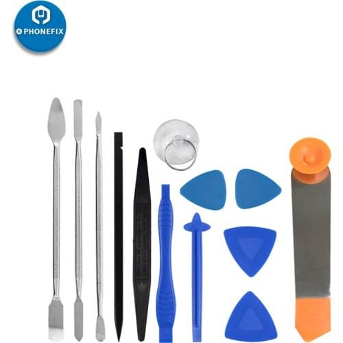 13 in 1 Mobile Phone Repair Tool Kit Metal Spudger Pry Blade for iPhone Repair Screen Opening Tools Battery Replacement Tool Kit