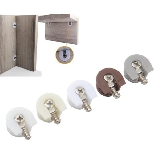 20Pcs 3in1 plastic Bracket Pin Pegs plank beugel Cabinet wardrobe shelf support holder Furniture Cam Connector Fixing fittings