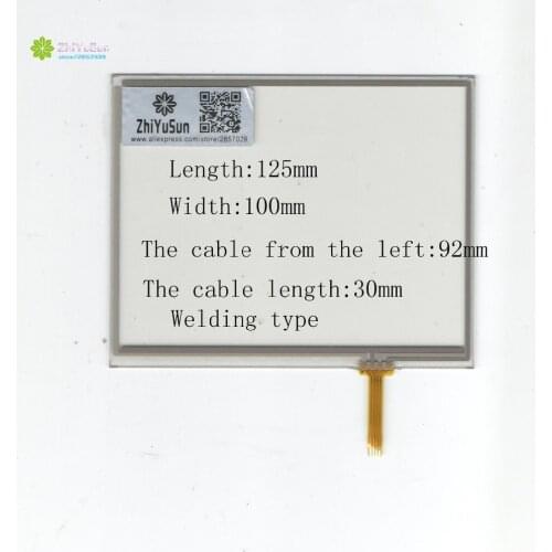 ZhiYuSun 5.7Inch 125mm*100mm 4Wire Resistive TouchScreen Panel Digitizer The cable is welding type this is compatible 125*100