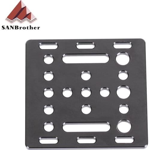 3D Printer part Openbuilds V-Slot Gantry Plate 20mm black sand blasting 65.5mmx65.5mmx3mm