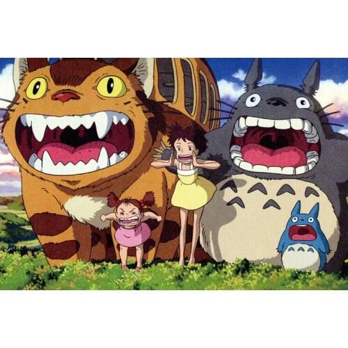 Totoro shouting The wooden puzzle 1000 pieces ersion jigsaw puzzle white card adult childrens educational toys