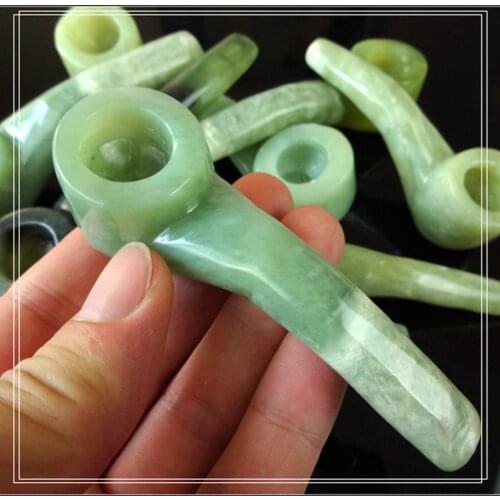 Xiuyan Jade Cigarette holder Tibetan Tibet brass Hand-carved dragon head cigarette holder Vintage Tobacco Pipe Wizard Pipe folk