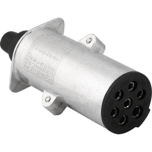 Towing Trailer Socket Aluminum Alloy Electric Automobile 24V European Standard Connector Protector Accessories Adapter Car 7 Pin