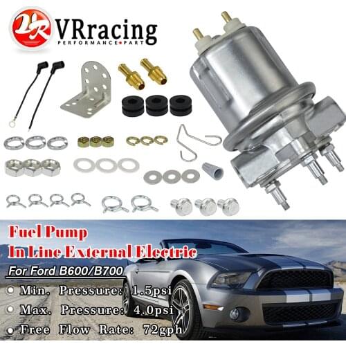 VR P4070 Fuel Pump Universal Electric Fuel System 12v 72gph 4-8psi In Line Pump Module VR-FPB112