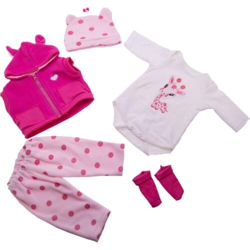 Baby Doll Clothes Cotton T-Shirt Romper Suit Girl dress For 45-50cm 55-60cm Silicone Bebe Reborn Doll Toys Baby Kids DIY Doll