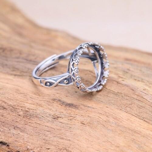 13.5*13.5mm 925 STERLING SILVER men women Semi Mount Bases Blanks base blank Pad ring Setting wedding jewelry findings diy A2126