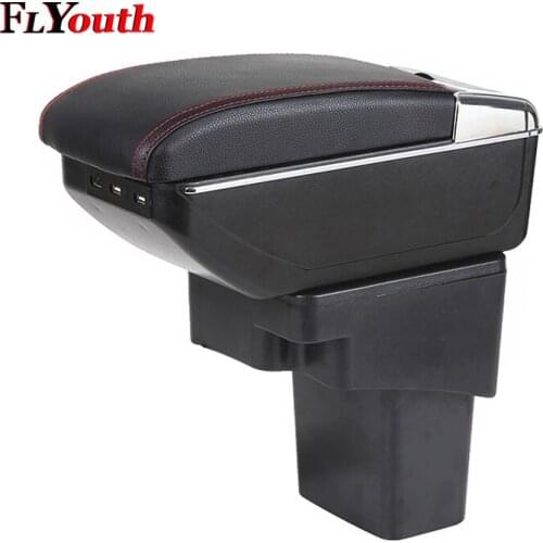 For Hyundai Solaris Verna Grand Avega 2010-2016 Armrest Box Usb Charging Interface Central Store Content Box Cup Holder Ashtray