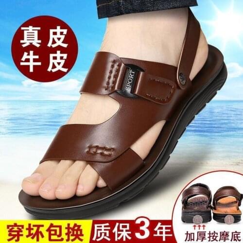 Men Shoes Sandals Mens Sandals Leather Mens Outdoor Antiskid Shoes Sandals Sandalias Hombre Chaussure Homme