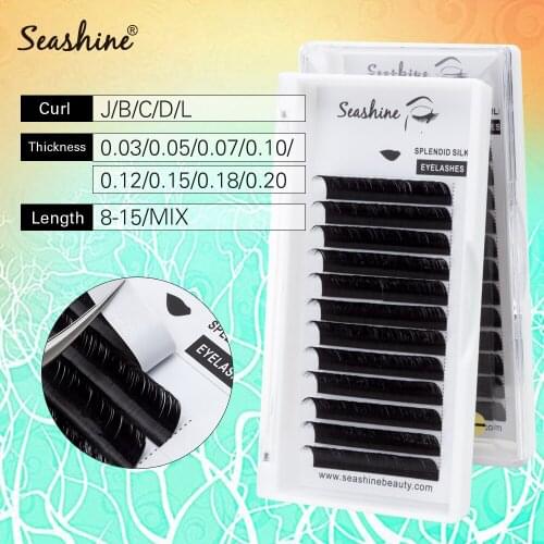Seashine individual eyelashes extension supplies professional Faux mink Eyelashes Extensions Individual Lashes