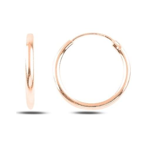 Silver 925 Sterling 18mm Simple Ring Earrings