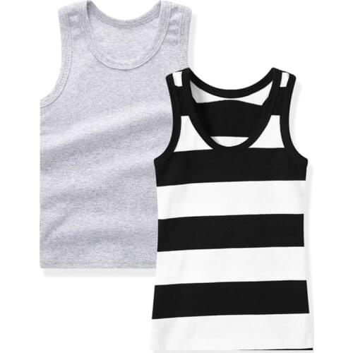SheeCute 2-pack chindren Sleeveless T Shirt girls boys Undershirts Tank Top A Shirt 0932