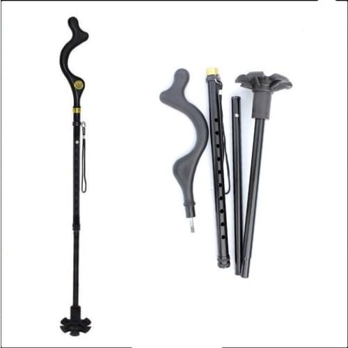 Folding Posture Cane Elder Cane LED Walking Sticks for the Elder Collapsible Folding Cane