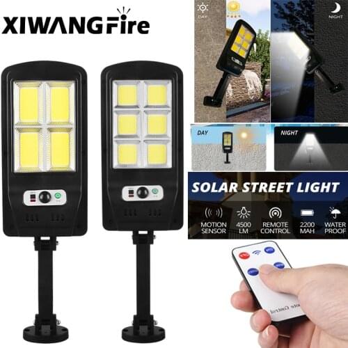 Solar Light Outdoor 8 COB LED Solar Lamp PIR Motion Sensor Solar Powered Sunlight Street Remote Control Light for Garden Camping