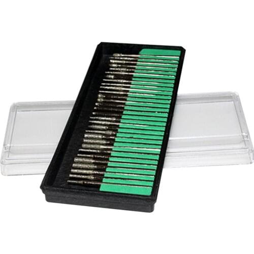 30Pcs/Set Stainless Steel Drill Bits Shank Polishing Grinding Head Nail Art Tool