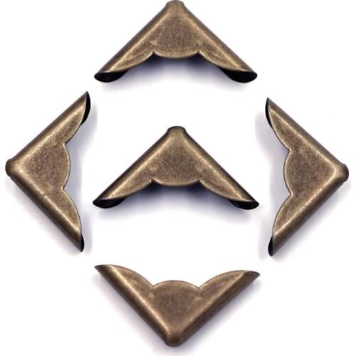 Corner Protector Retro Bronze Tone Crafts Scrapbook Hardware DIY Angle Book Menus Albums Folders 30x22mm 50Pcs