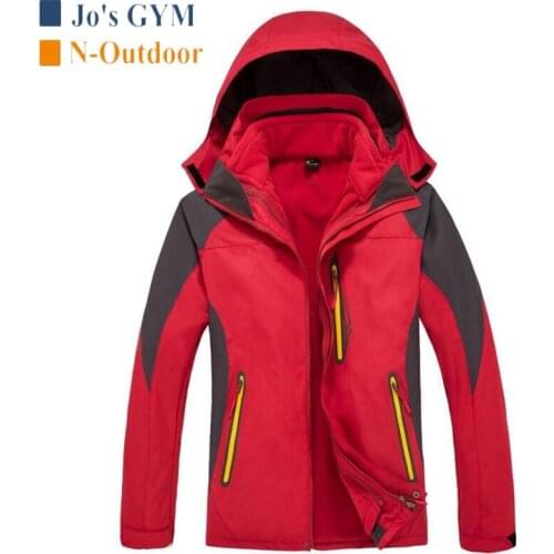 Outdoor Two Piece Set Hiking Jacket Women Men Waterproof Warm Winter Thicken Sports Coat Hot Snowboard Climbing Trekking Jackets