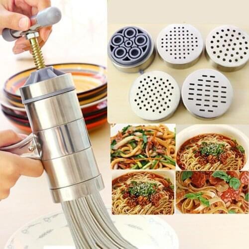 Noodle Maker Stainless Steel Kitchen Manual Noodle Press Household Hollow Noodle Manual Noodle Maker Gadgets