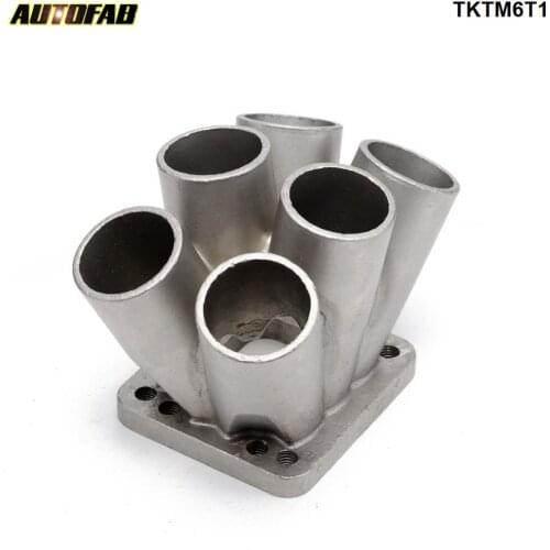 1PC 6-1 Turbo Manifold Header Merge Collector T3 T4 Flange Inlet High Performance TKTM6T1