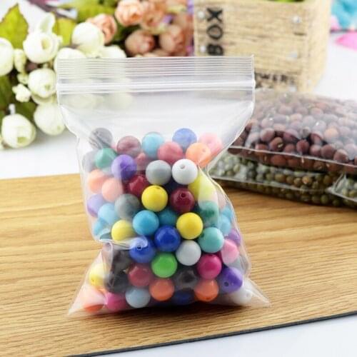 100pcs 8*12cm Transparent Plastic Bags Baggies Ziplock Zip Zipped Lock Reclosable Clear Poly Bag jewelry packaging & display