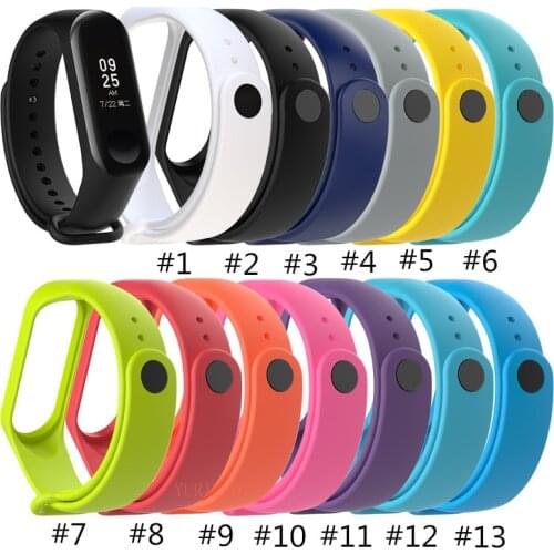100pcs Color Silicone Strap for Xiaomi Mi Band 3 wrist strap For Xiaomi Mi band 3 Smart Band Accessories Bracelet Miband 3 Strap