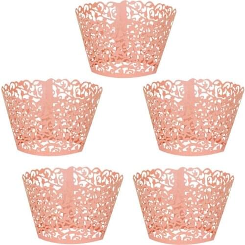 12/24pcs DIY Multicolor Hollow Lace Cupcake Wrapper Muffin Cake Cups Liner Baking Tools Wedding Birthday Party Decoration