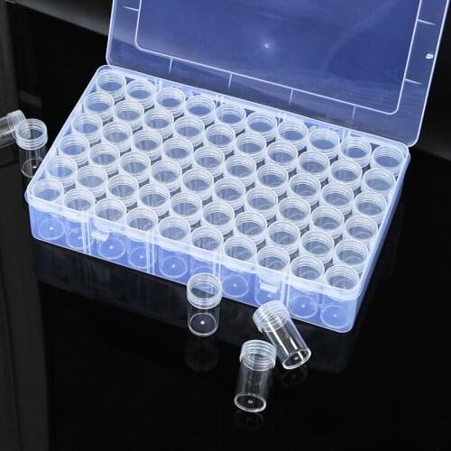 24/60 Bottles Jar Square Diamond Painting Storage box Diamond Painting Accessories Beads Container Mosaic Storage boxes Tools