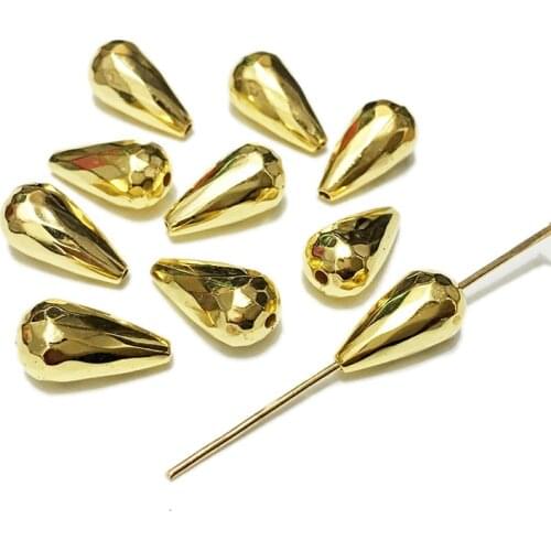 Stenya Acrylic Loose Beads Necklace Earrings bracelet Accessories Water Drop Shape Connector Jewelry Making Findings Gold Color