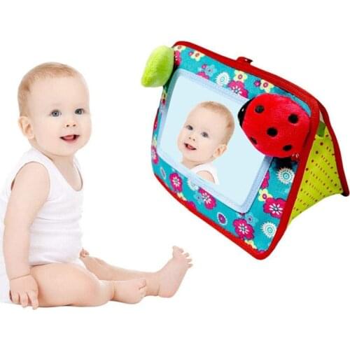 Baby Floor Mirror Toy Children Hanging Rattle Toys Infant Kids Discover and Play Activity Mirror Developmental Toy