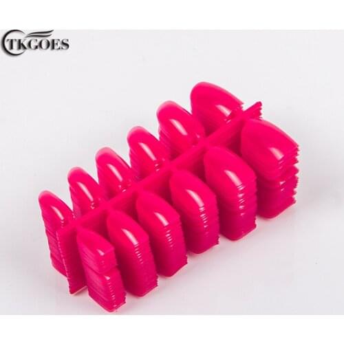 600pcs/pack Red Suqare False Nail Tips Full Cover 10 Sizes With Extra Nr 5 and Nr 6 finger nails fake nails