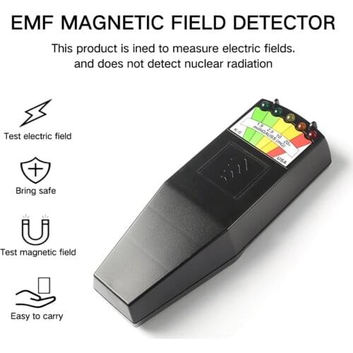 K2 Electromagnetic Field EMF Gauss Meter Radiation Detector Portable EMF Magnetic-Field Monitor 5 LED Gauss Meter EMF Meter