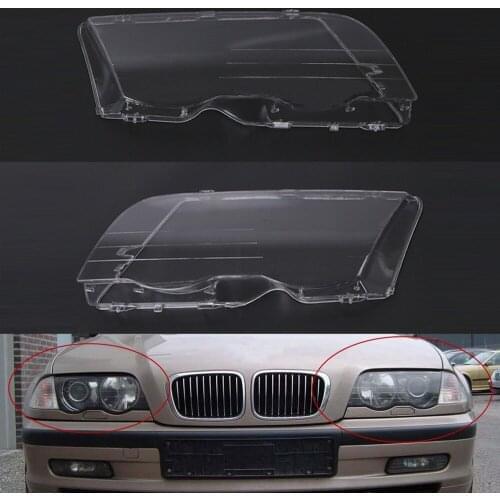 Car Headlight Headlamp Cover Lens Len Plastic for BMW 3 Series E46 98-01 4 Door Pre-facelift 320i 325i 323i 328i Not for 2 Door
