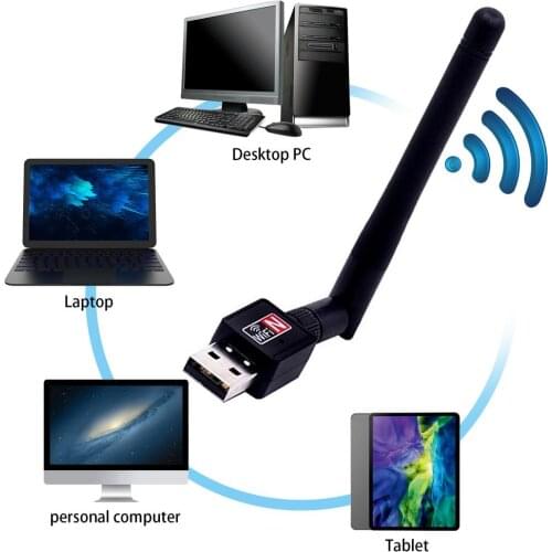 Mini WiFi USB Network Card 150Mbps External Wireless USB 2.0 WiFi Adapter Antenna LAN Ethernet Wi-Fi Receiver 802.11n