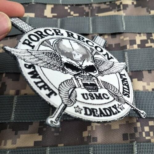 T-N US Marines Embroidery Magic Velcro Patches USMC Badges Armband Tactical Army Military Chapter Cool Decorative Stickers