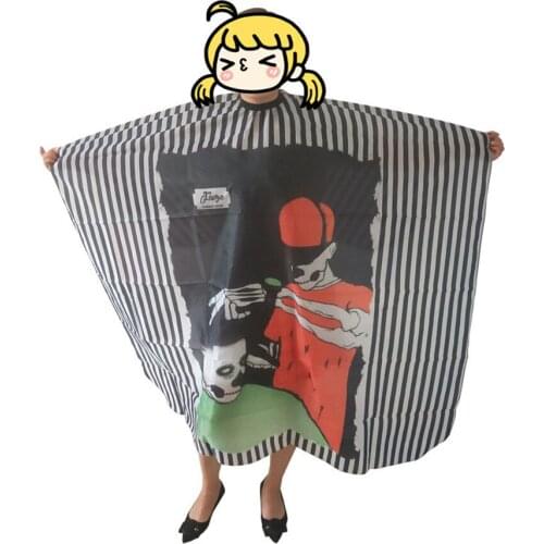 Retro Mexico Style Stripe Pattern Haircut Dyeing Coloring Wrap Cape Gown Apron Hairdressing Cloth E707