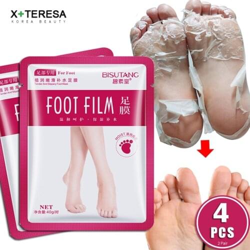 Exfoliating Foot Peeling Mask Baby Foot Scrub Whitening Rejuvenation Remove Dead Peel Repair Foot Skin Foot Care tool 4pcs=2pair