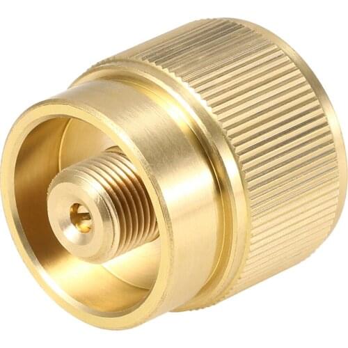 Propane Fuel Tank Brass Adapter Lindal Valve Output Camping Stove Tank Convert MAPP Adapter 1 LB Cylinder Input