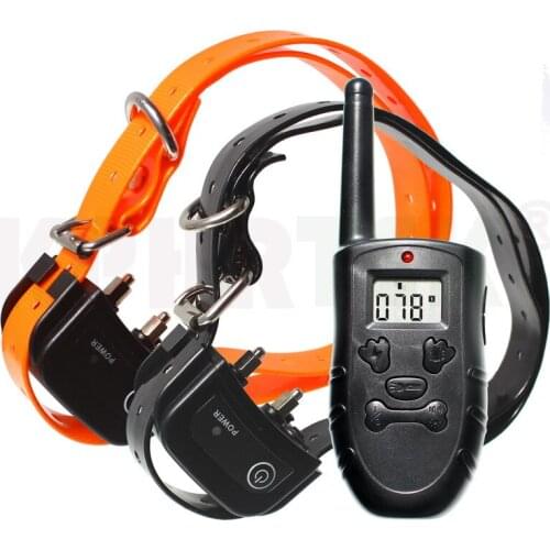 300m Rechargeable Remote Electronic Dog Training Collar For 2 Dogs With Shock Vibration Beeper And Light 4in1 Founctions 27nf
