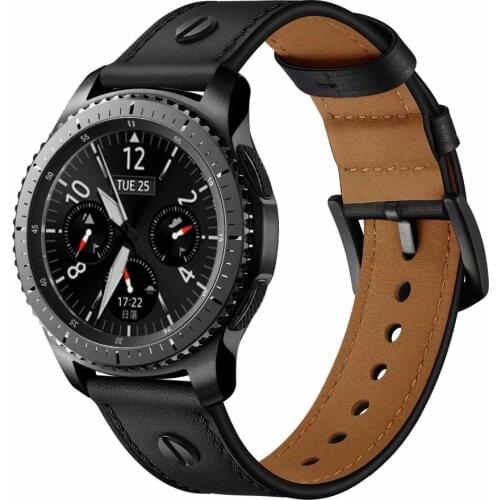 Genuine leather loop strap For Samsung Galaxy Watch band 22mm for Samsung Gear S3 22mm watch correa replacement bracelet
