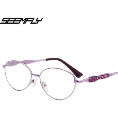 Seemfly Anti Blue Light Metal Full Frame Reading Glasses Classic Unisex Transparent Spectacle Computer Gaming Goggle New