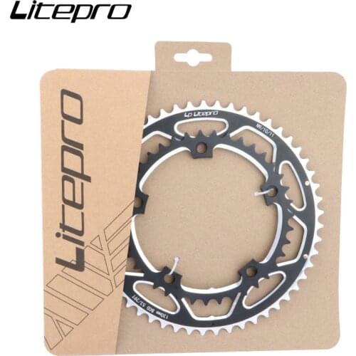 Lp litepro road bike double disc 2-piece toothed aluminum alloy double disc 53t-39t folding bike sprocket wheel