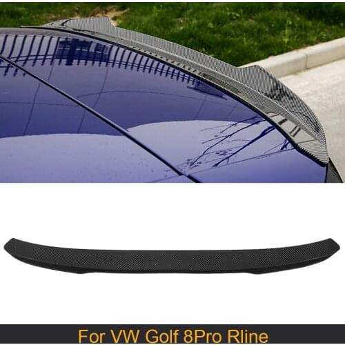 ABS Carbon Look / Glossy Black Car Rear Roof Spoiler Boot Lip Wing for Volkswagen VW MK8 Golf 8 Pro Rline 2021 Car Roof Spoiler