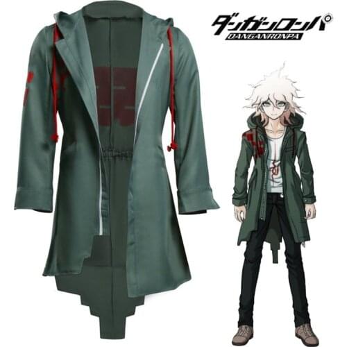 Super Danganronpa 2 Nagito Komaeda Cosplay Jacket coat Hoodies Halloween Costumes for Women Men Adult Anime Clothes