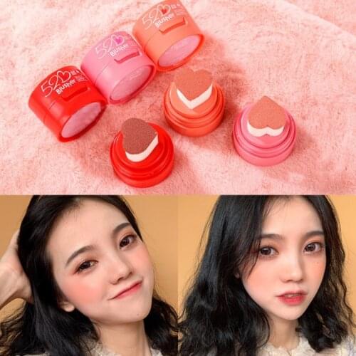 Face Base Contour Shadow Blush Makeup Makeup Face Blusher Powder Heart shape Waterproof Long Lasting Lip liquid Natural Cheek