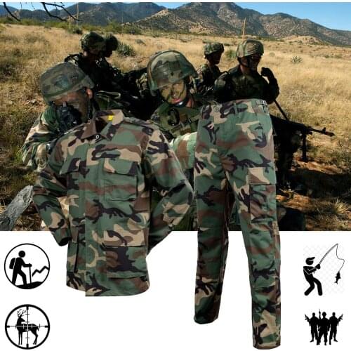 Outdoor Army Military Tactical Camo Pants Uniform Suit Waterproof Camouflage BDU Combat Jacket & Pants Warm Windproof Clothing